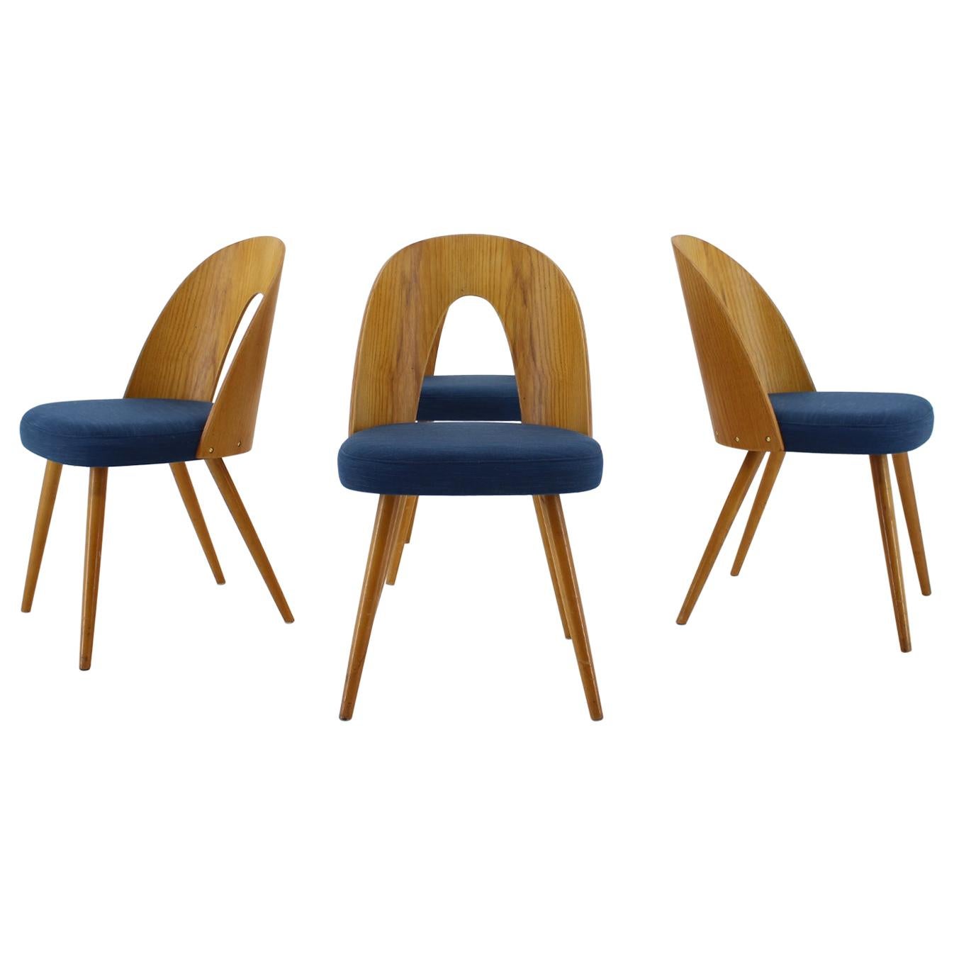 1960s Antonin Suman Set of Four Dining Chairs, Czechoslovakia