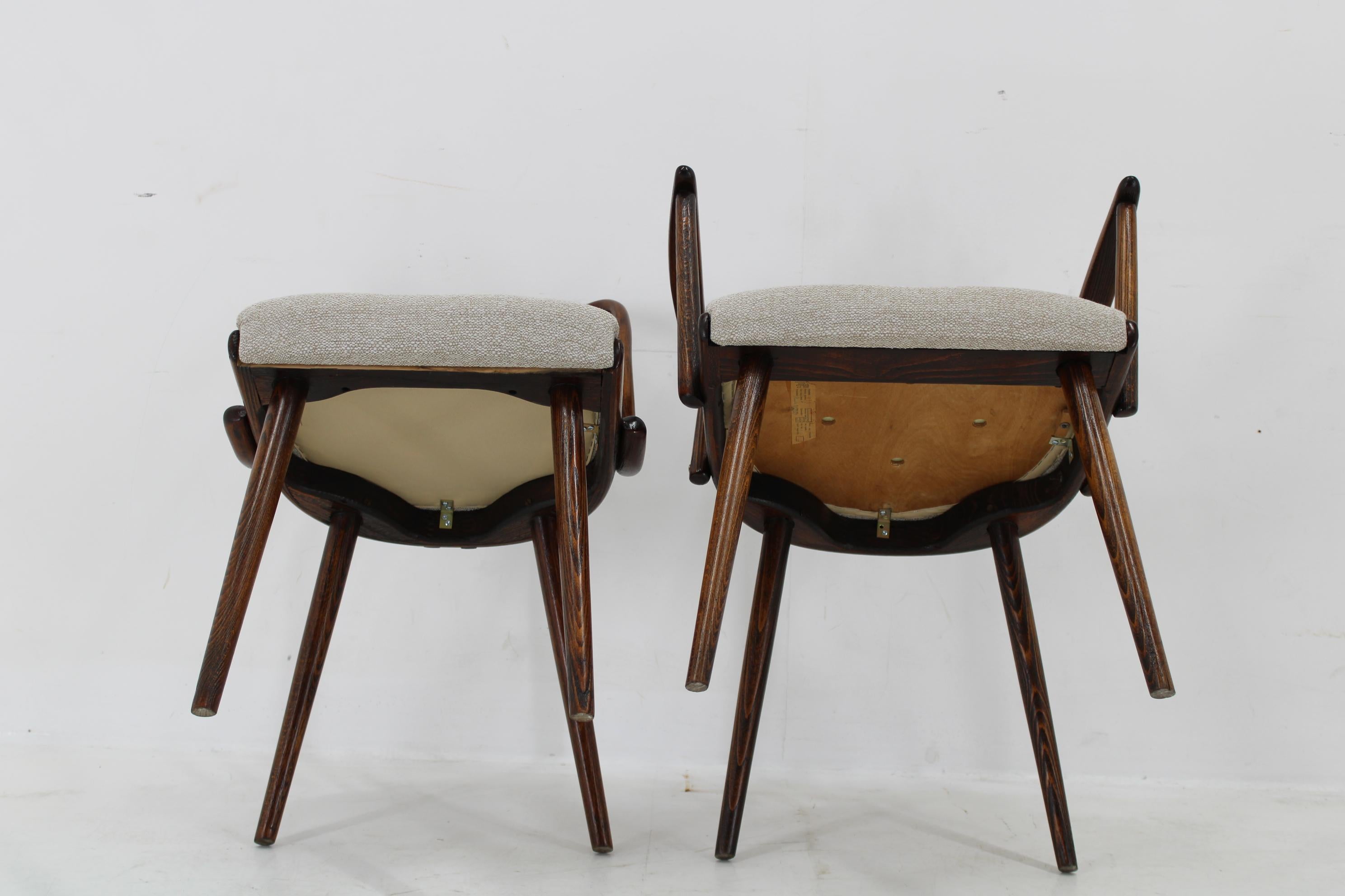 Set di sei sedie da pranzo in Beeche di Antonin Suman del 1960, restaurate in vendita 11