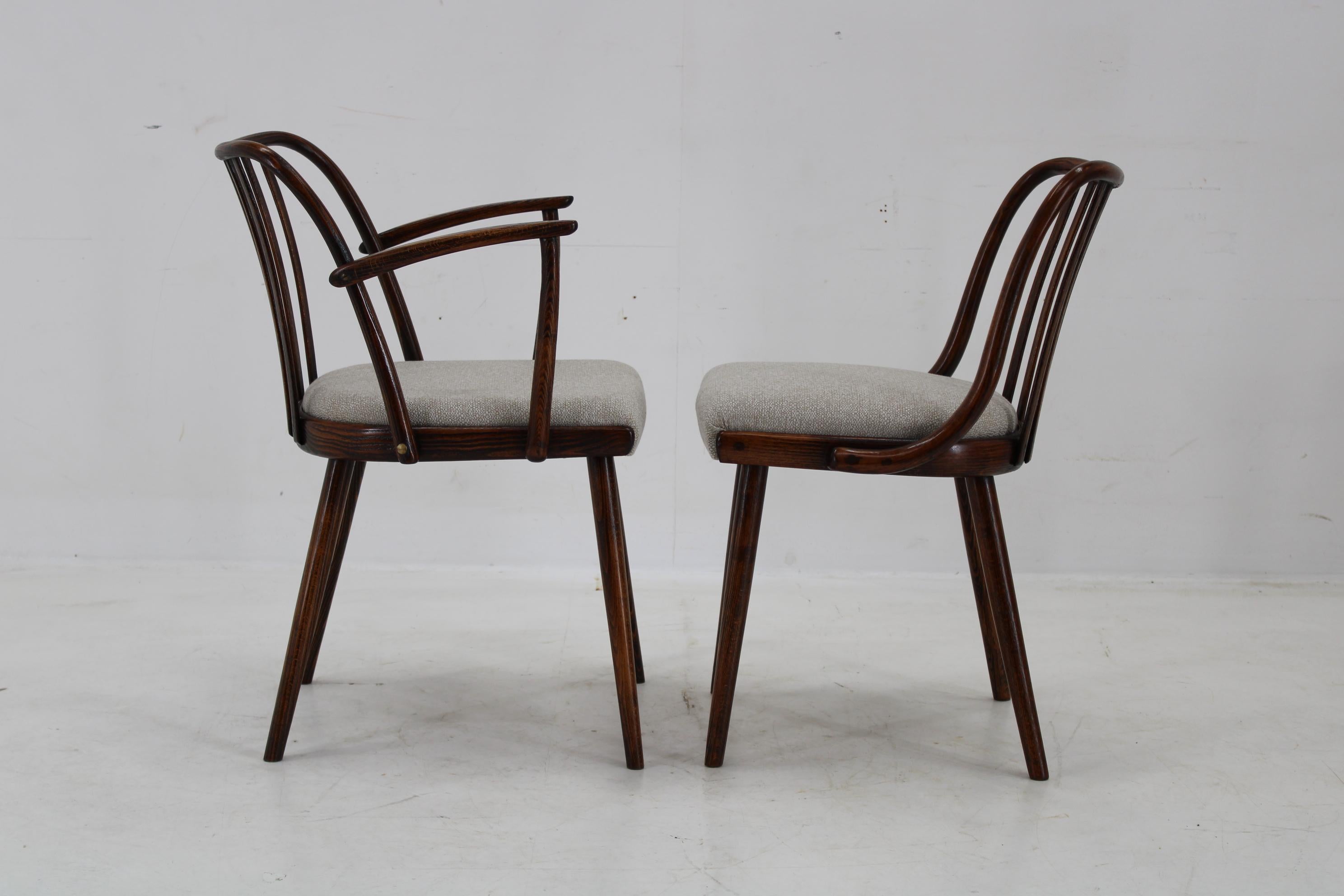 Set di sei sedie da pranzo in Beeche di Antonin Suman del 1960, restaurate in vendita 1
