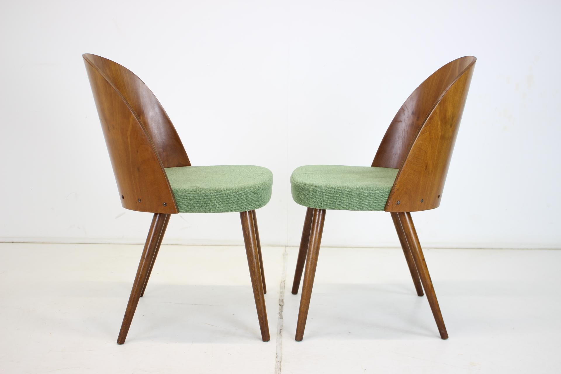 Mid-20th Century 1960s Antonin Suman Set of Two Dining Chairs, Czechoslovakia For Sale