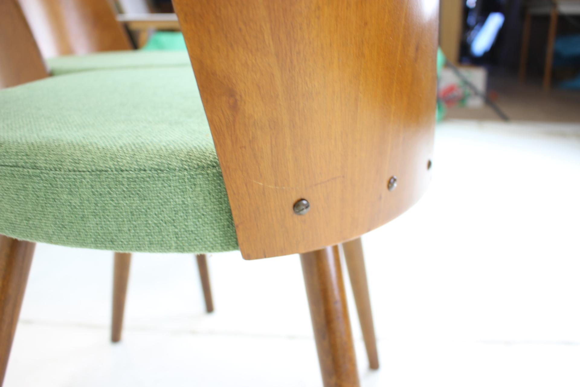 1960s Antonin Suman Set of Two Dining Chairs, Czechoslovakia For Sale 3