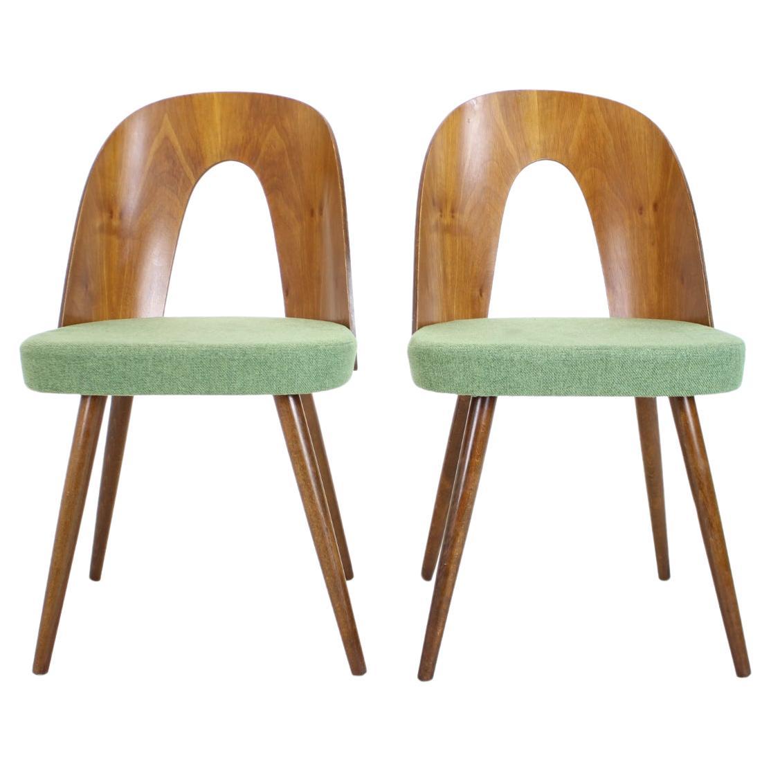 1960s Antonin Suman Set of Two Dining Chairs, Czechoslovakia For Sale