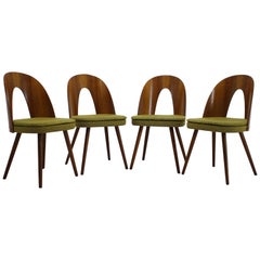 1960s Antonin Suman Walnut Dining Chairs, Set of 4