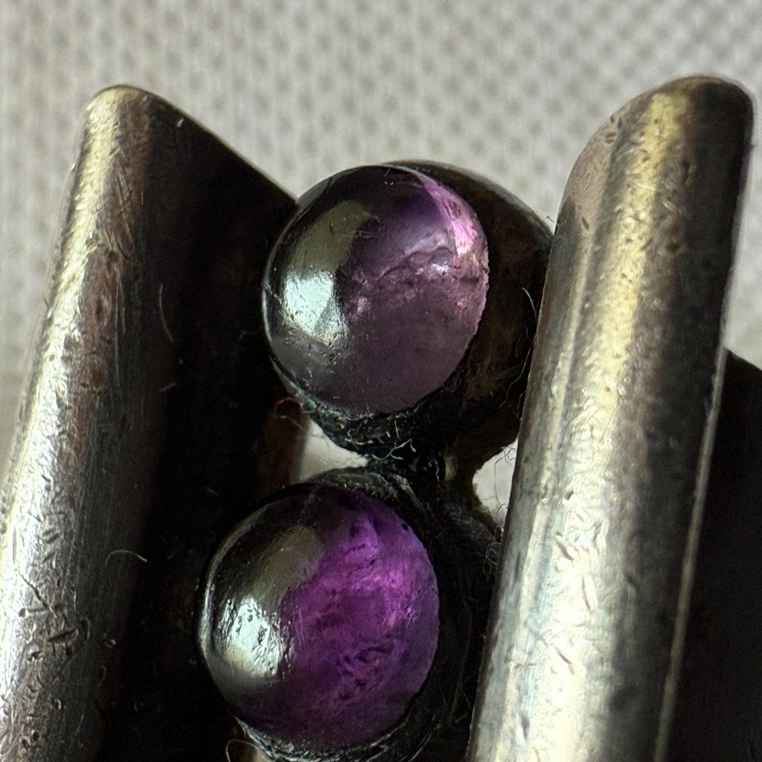 1960s Antonio Pineda Modernist Ring Amethyst Sterling Silver 7.75 For Sale 5