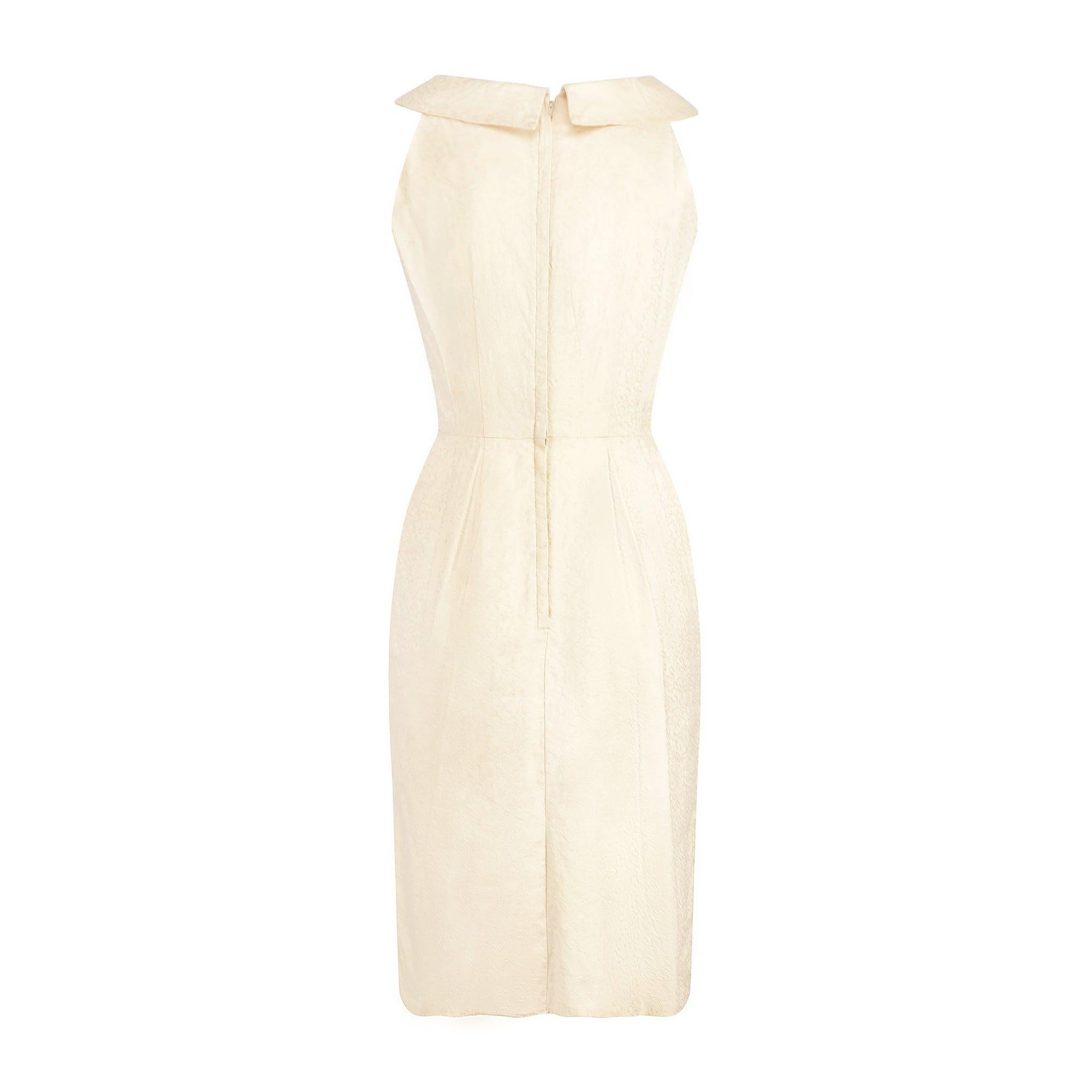 1960s Apricot Cotton Dress and Pastel Floral Jacket For Sale 1