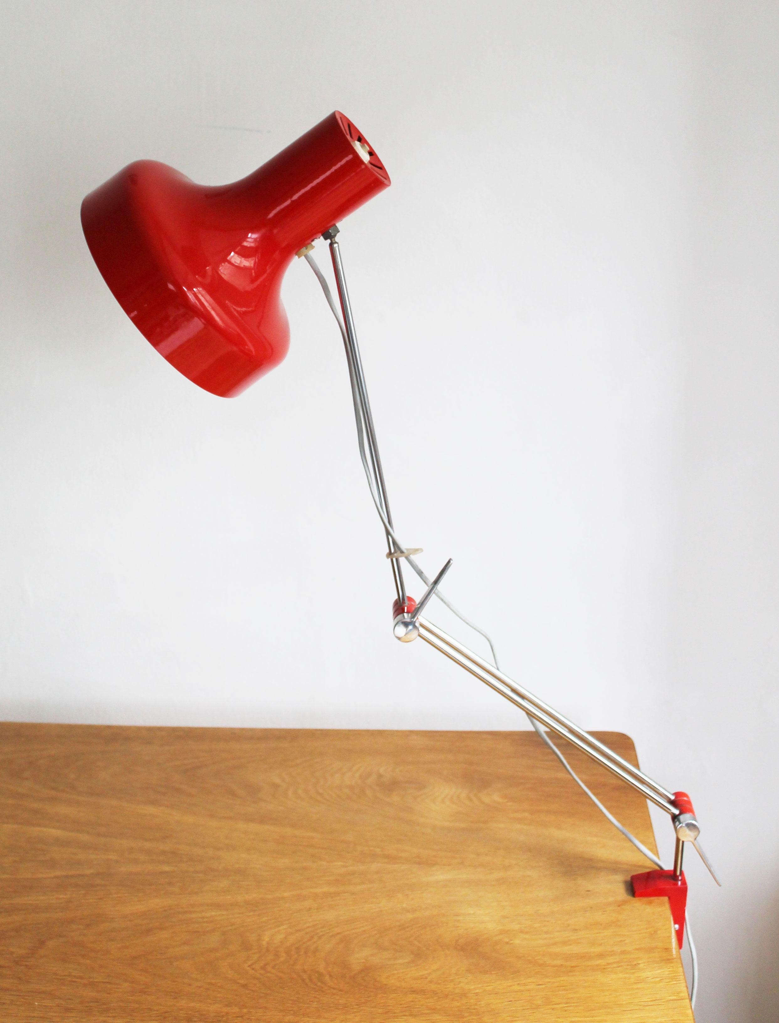 Other 1960's Architects desk lamp by Josef Hurka for Napako For Sale