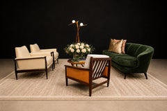 1960s Architectural Armchair by Moveis Fatima, Jacaranda & Leather