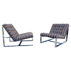 1960s Architectural "Ez Rider" Lounge Chairs .Milo Baughman for Thayer Coggin