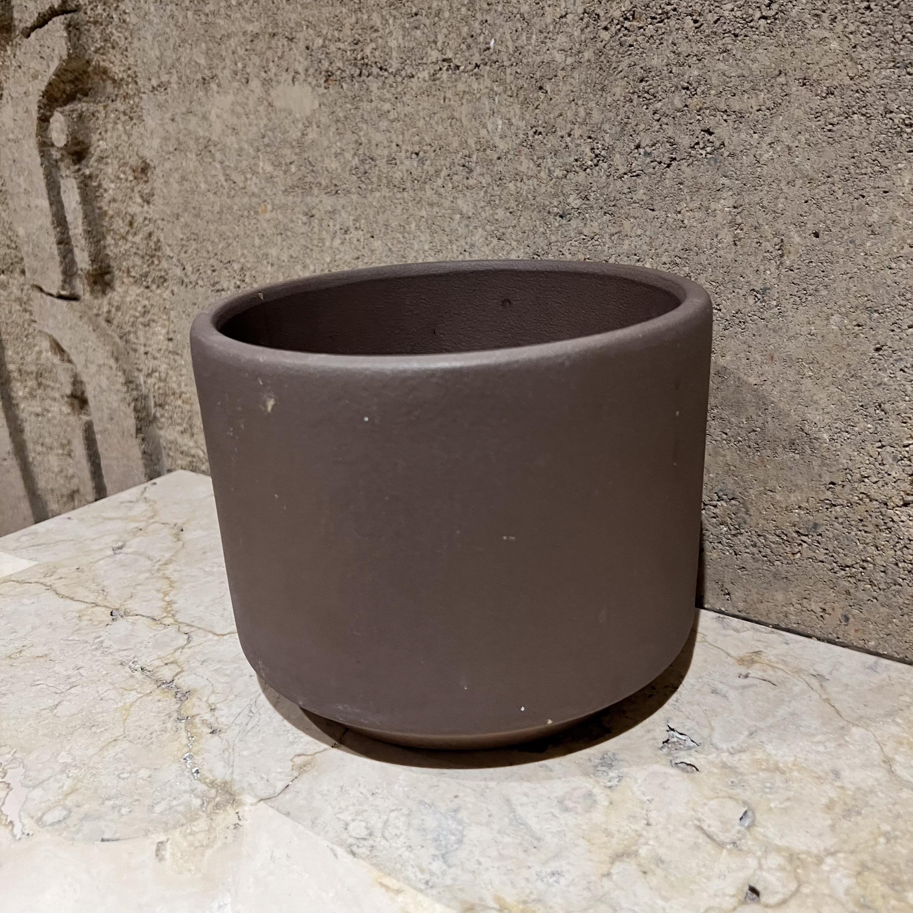 Mid-Century Modern 1960s Architectural Pottery by Gainey Ceramics Brown Planter Pot La Verne Calif