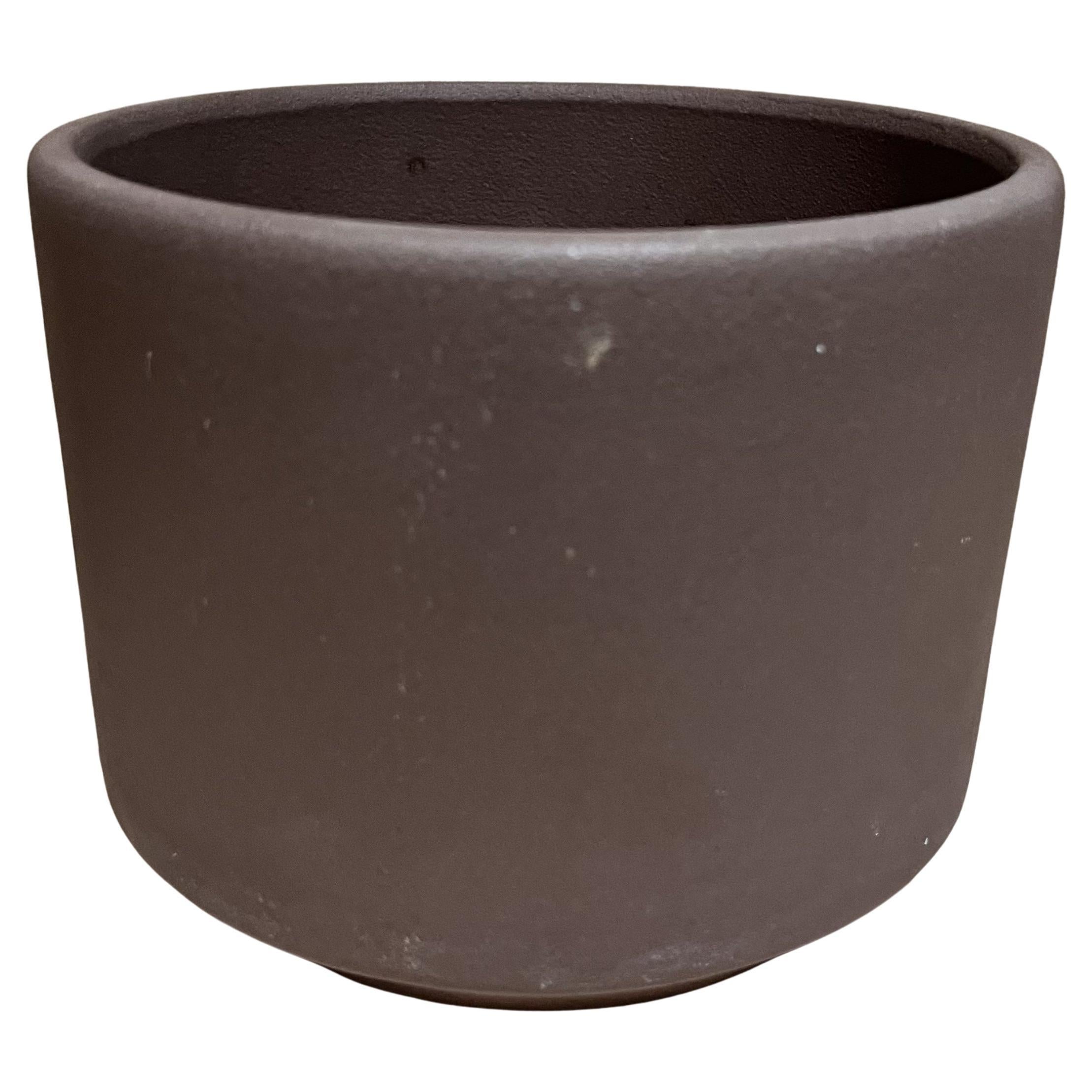 1960s Architectural Pottery by Gainey Ceramics Brown Planter Pot La Verne Calif