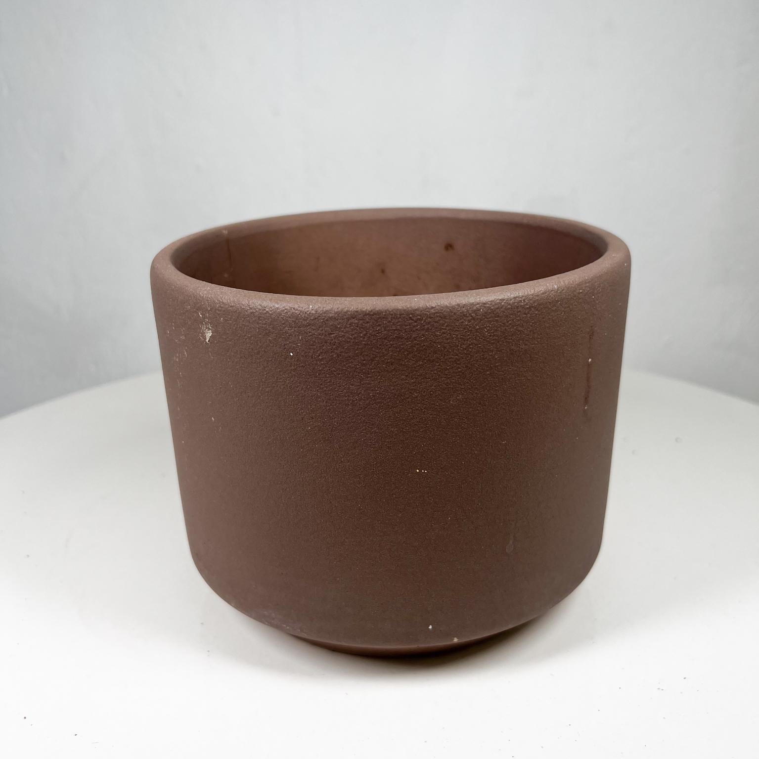 Mid-Century Modern 1960s Architectural Pottery Gainey Ceramics Brown Planter La Verne, Calif