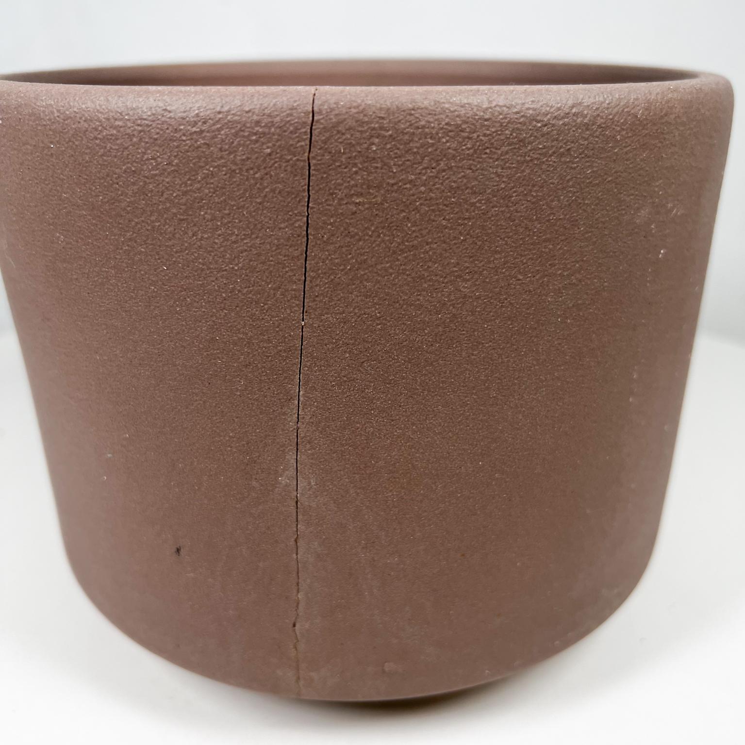 1960s Architectural Pottery by Gainey Ceramics Brown Planter Pot La Verne Calif 1