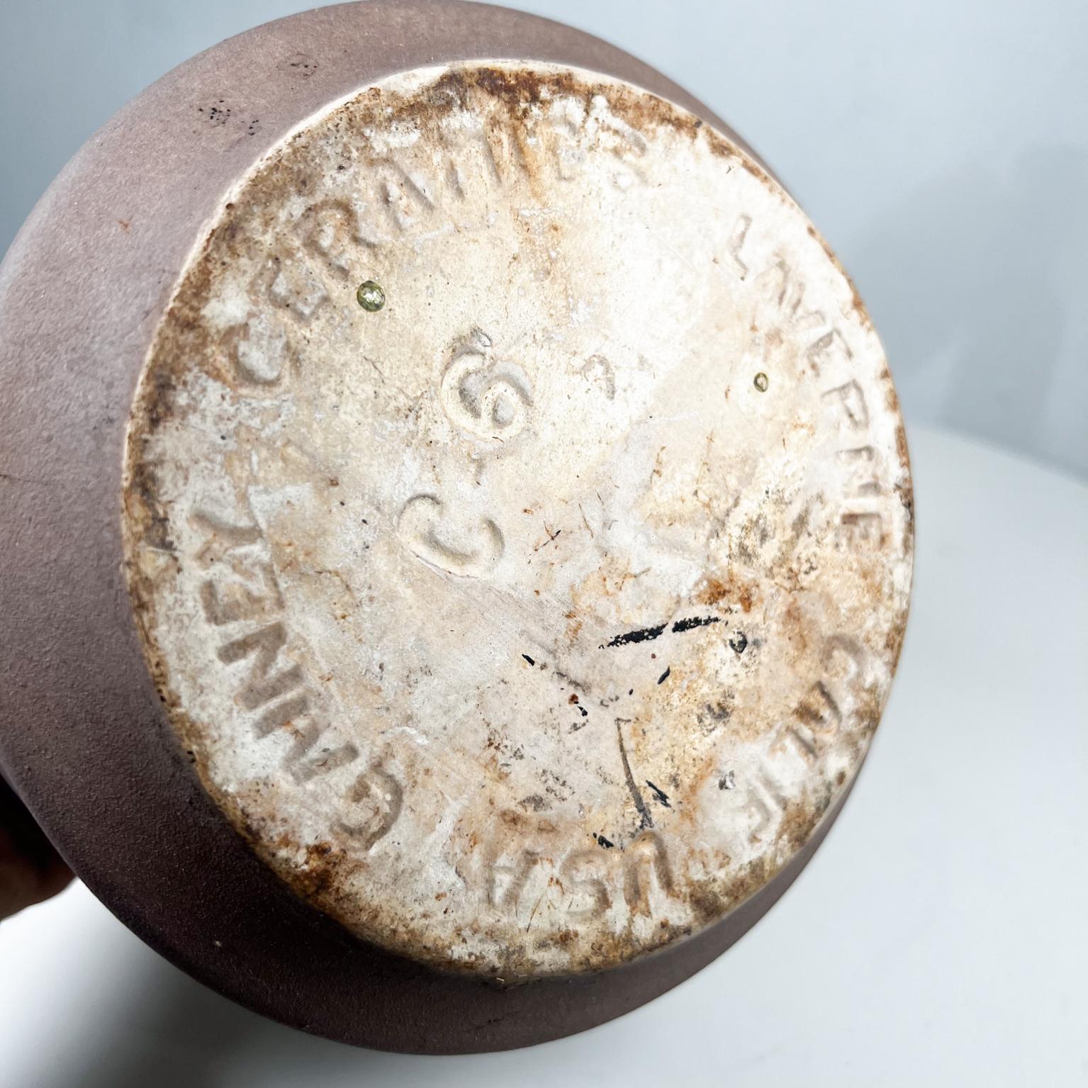 1960s Architectural Pottery Gainey Ceramics Brown Planter La Verne