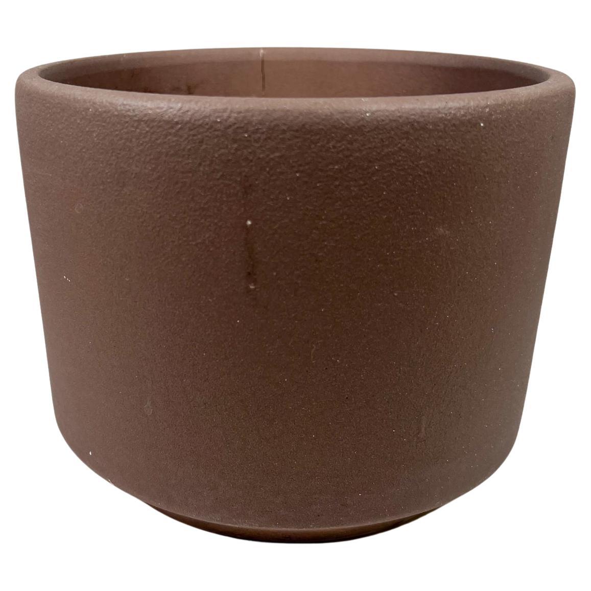Mid-20th Century 1960s Architectural Pottery by Gainey Ceramics Brown Planter Pot La Verne Calif