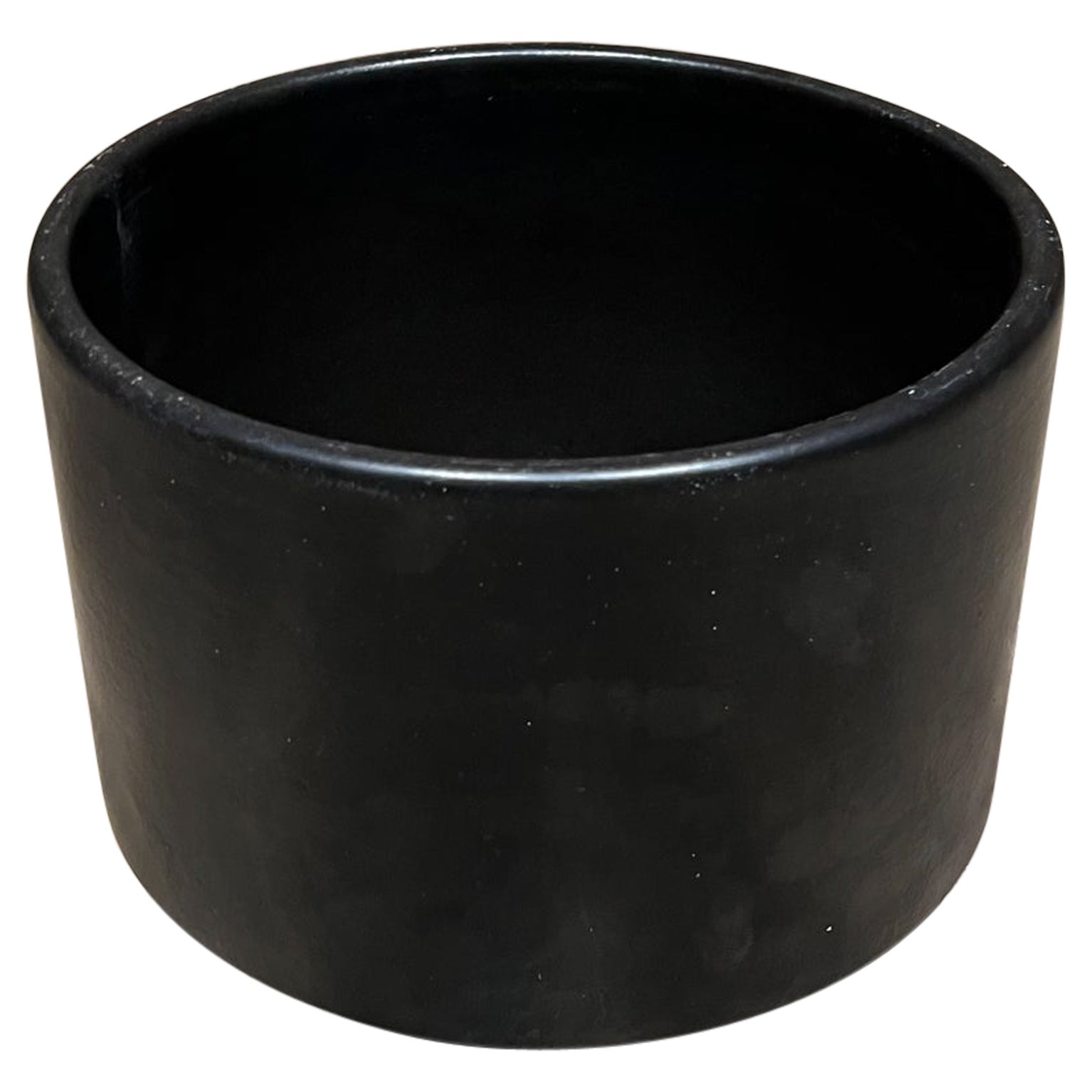 1960er Architectural Pottery Pflanzgefäß Klein Schwarz La Verne Calif