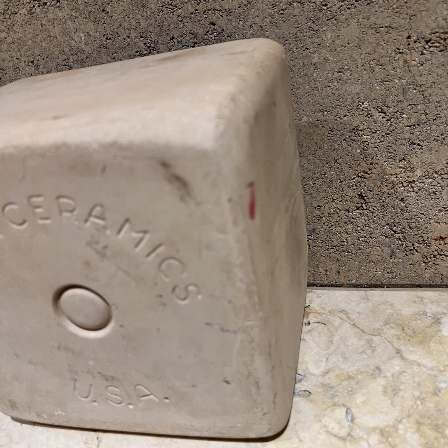 1960s Architectural Pottery Square Bisque Planter Style John Follis For Sale 3