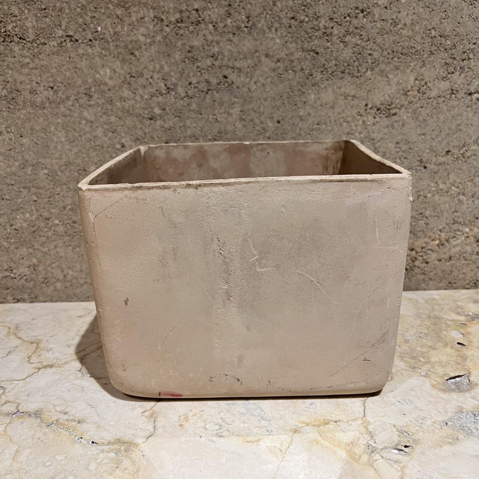 Mid-Century Modern 1960s Architectural Pottery Square Bisque Planter Style John Follis For Sale