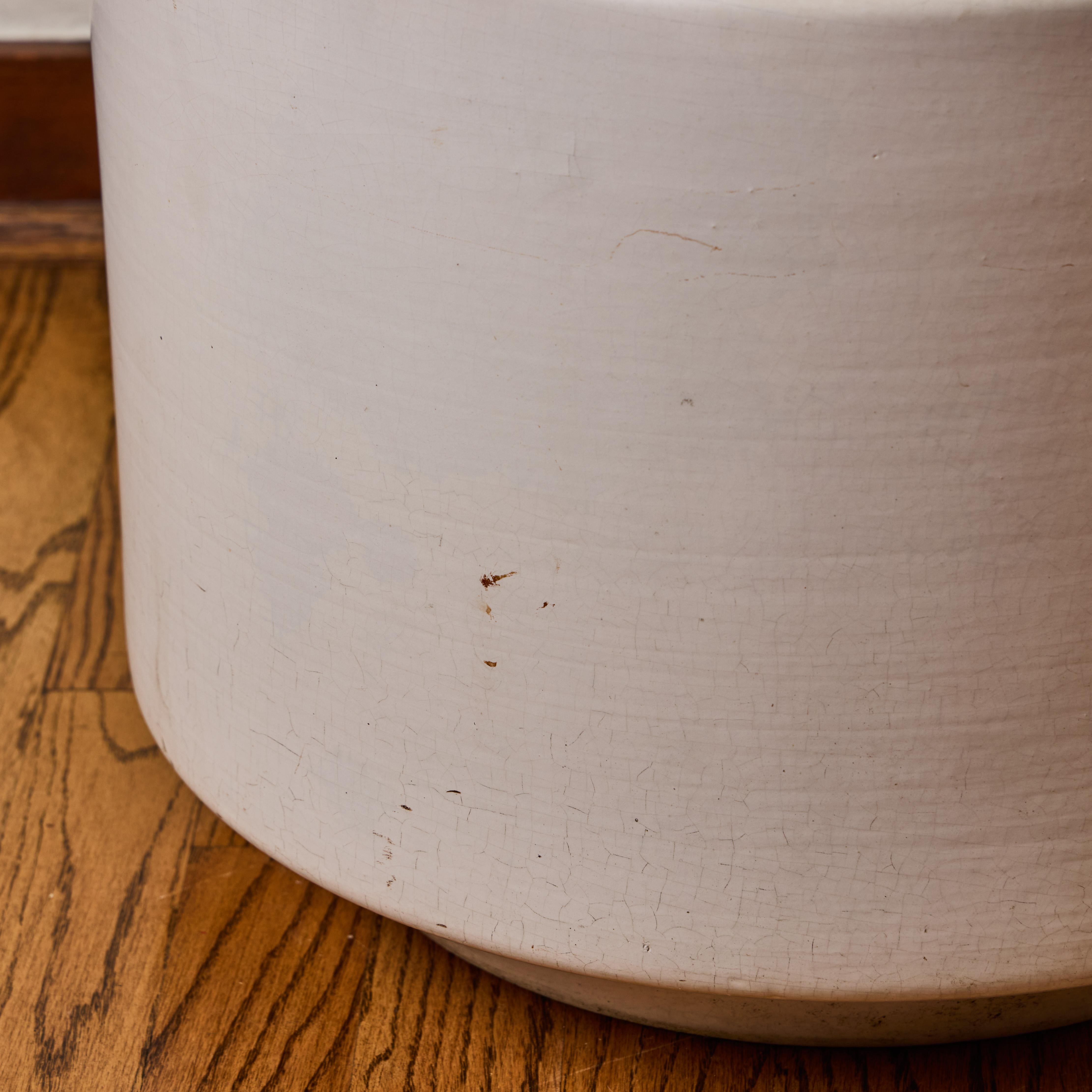 1960s Architectural Pottery White Ceramic Planter Attributed to Lagardo Tackett For Sale 3
