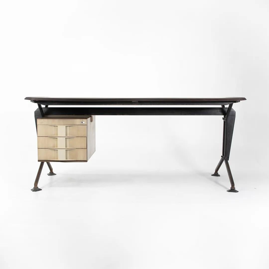 1960s Arco Office 3-Drawer Desk by Studio BBPR for Olivetti Sintesis For Sale