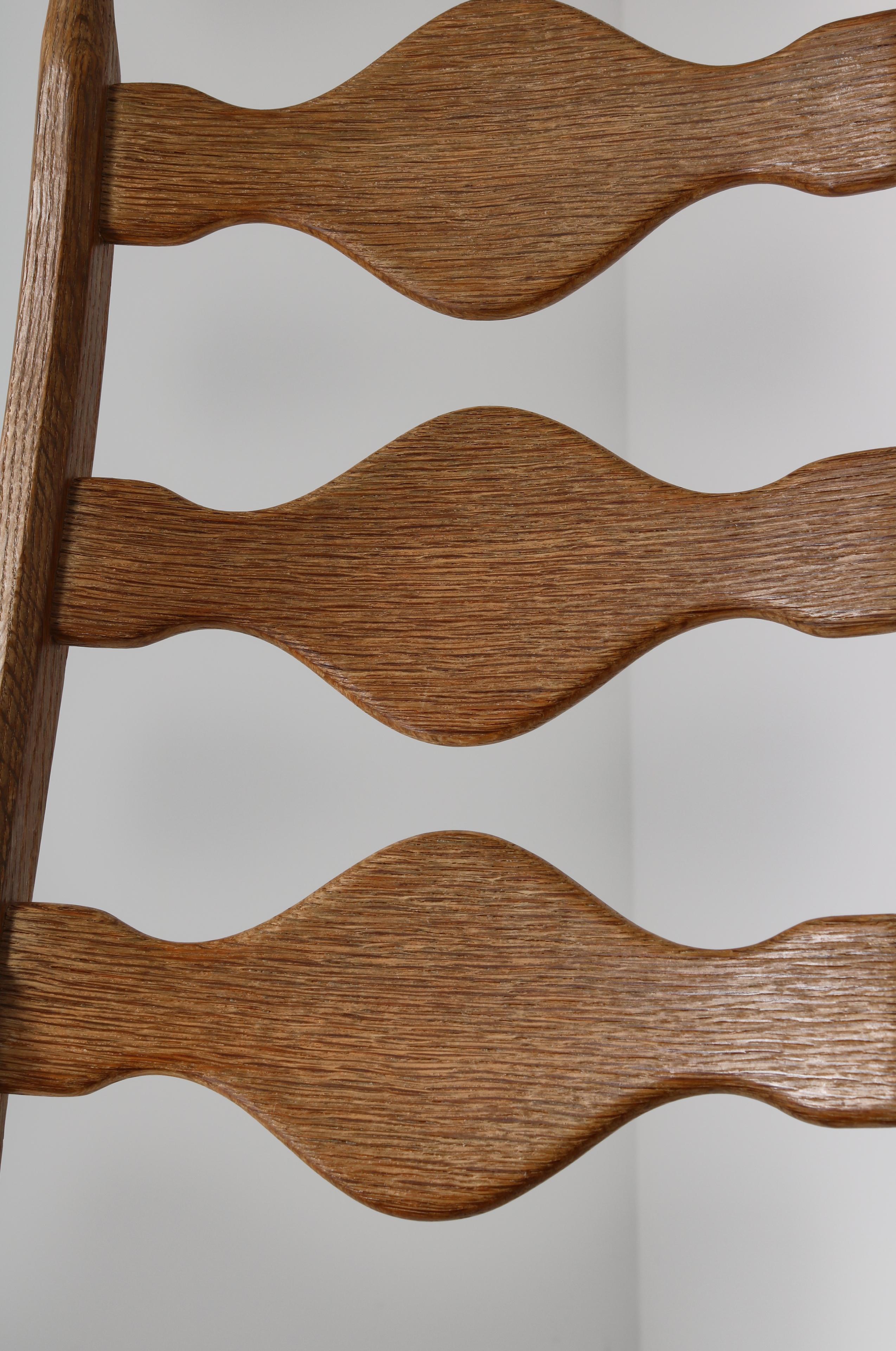 Poltrona anni '60 in Oak e tessuto di lana di Henry Kjærnulff, Modernità danese in vendita 3