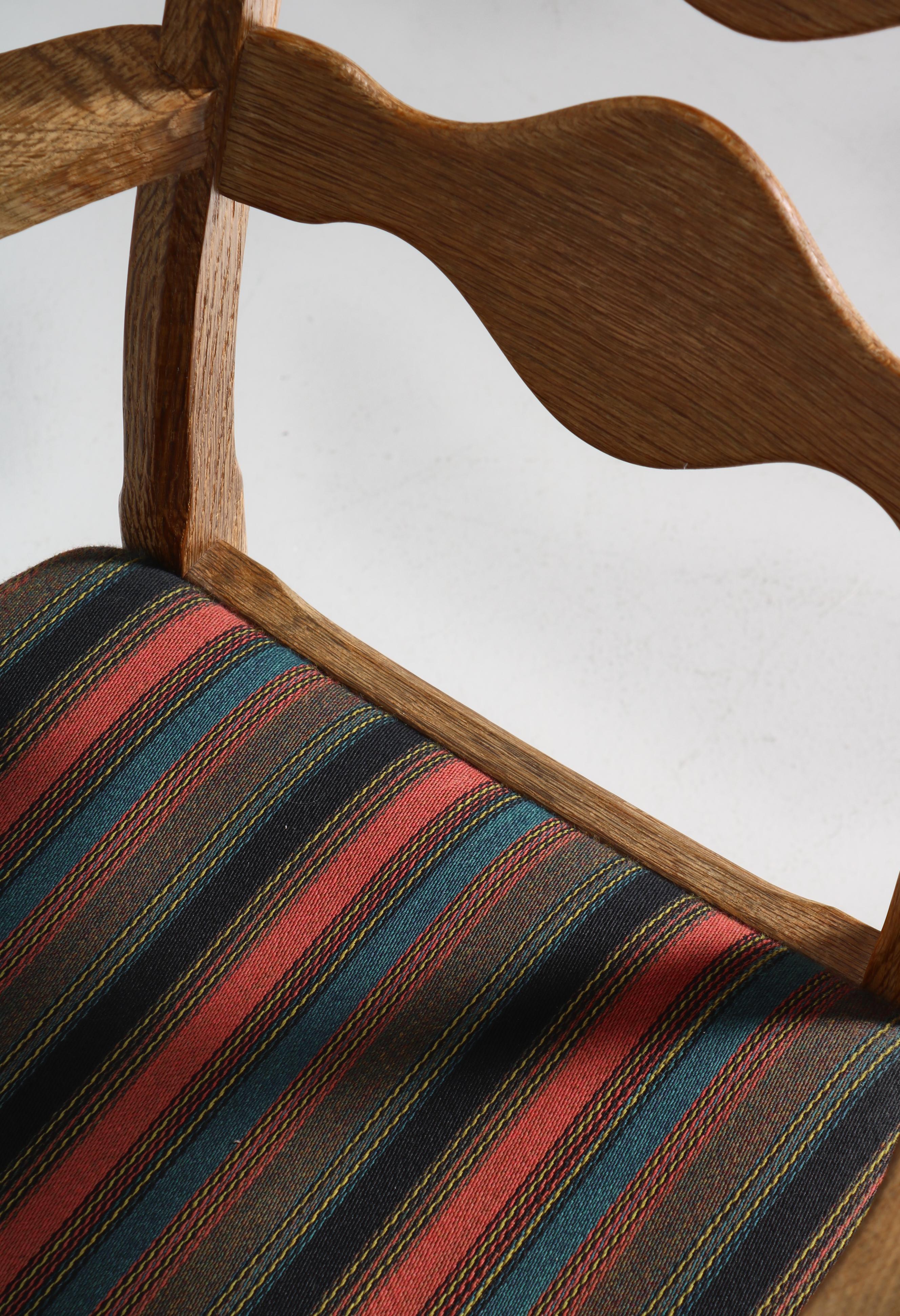 1960s Arm Chair in Oak & Wool Fabric by Henry Kjærnulff, Danish Modern For Sale 7