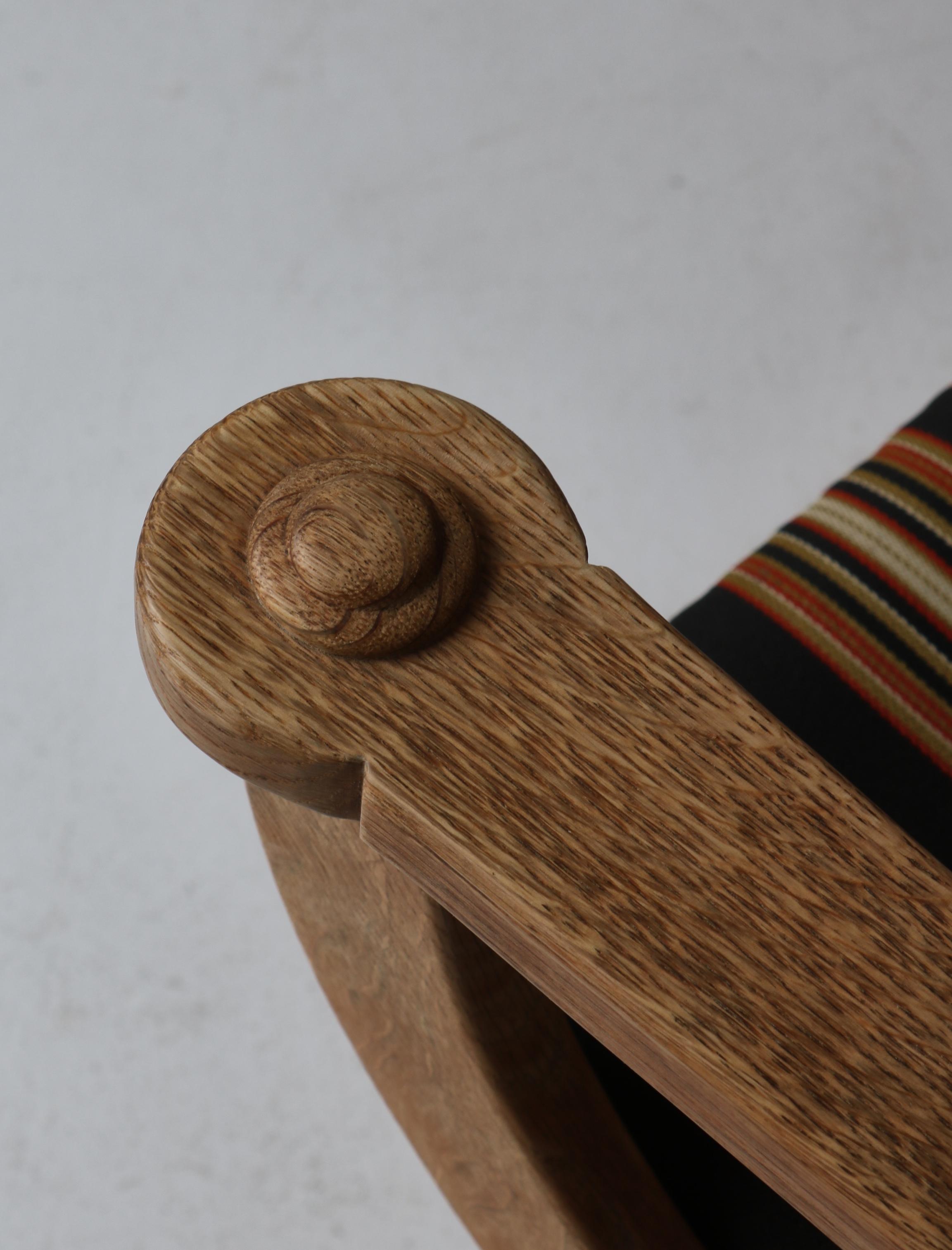 1960s, Arm Chair in Quartersawn Oak & Olmerdug by Henry Kjærnulff, Danish Modern For Sale 1