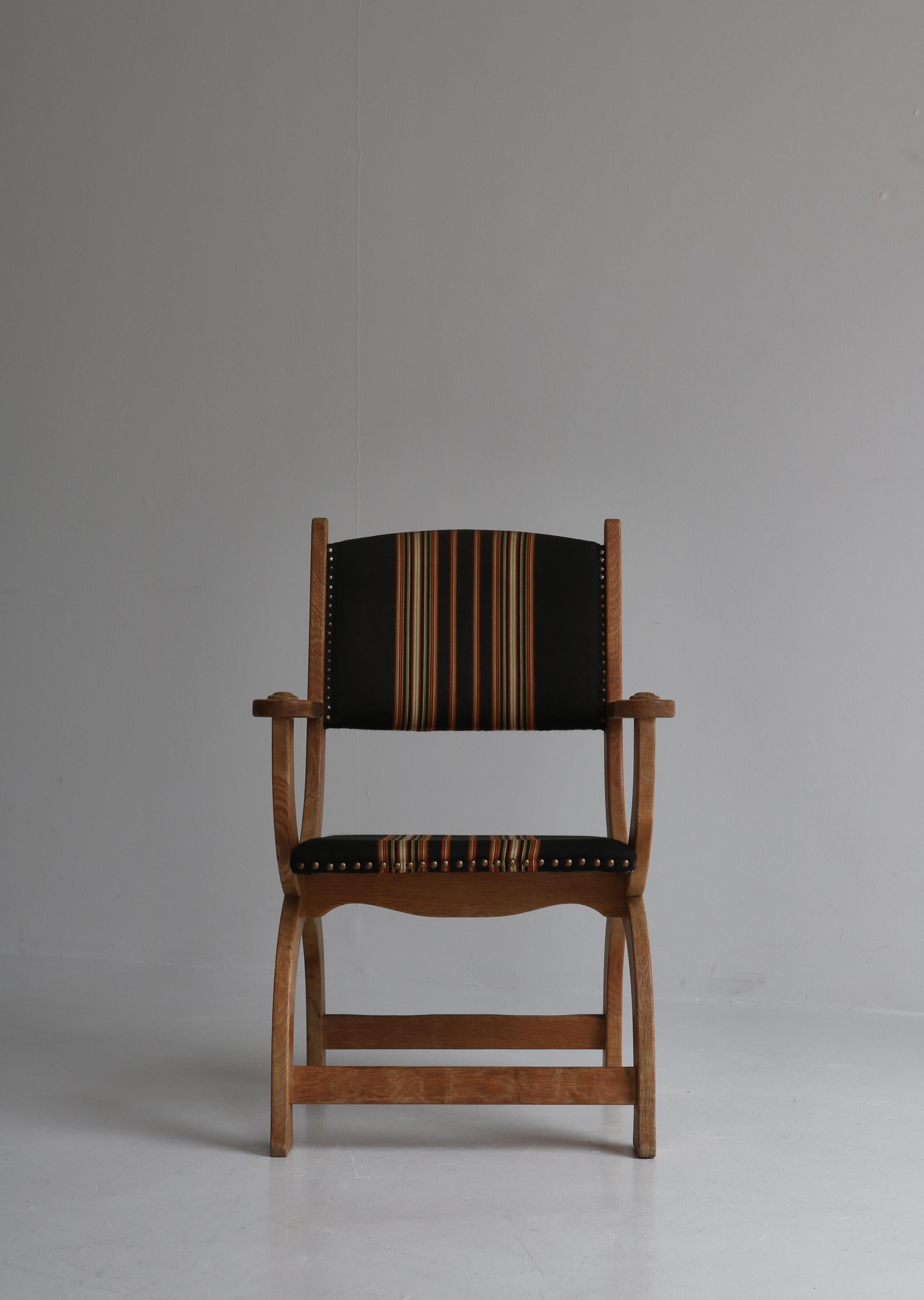 1960s, Arm Chair in Quartersawn Oak & Olmerdug by Henry Kjærnulff, Danish Modern For Sale 3