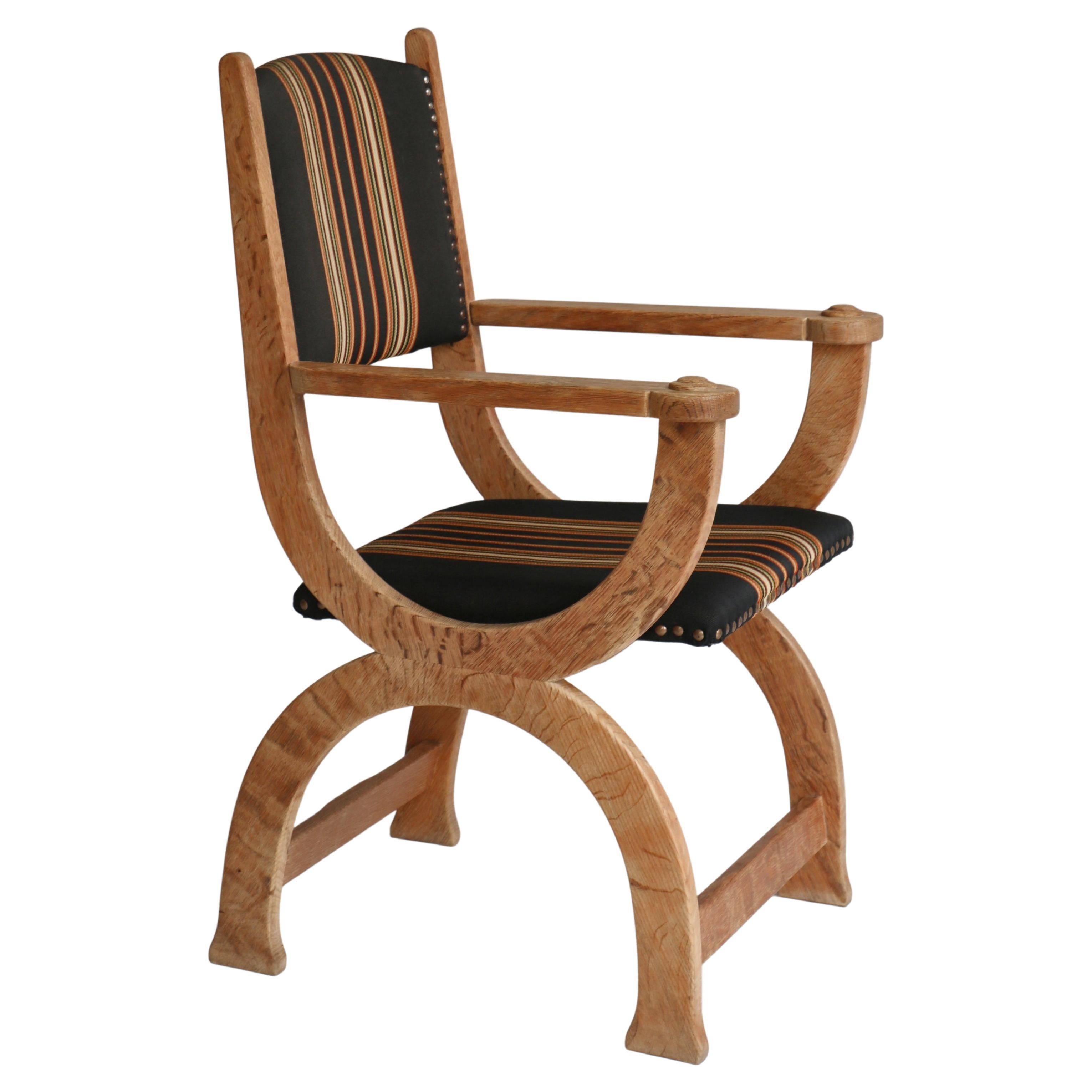1960s, Arm Chair in Quartersawn Oak & Olmerdug by Henry Kjærnulff, Danish Modern For Sale