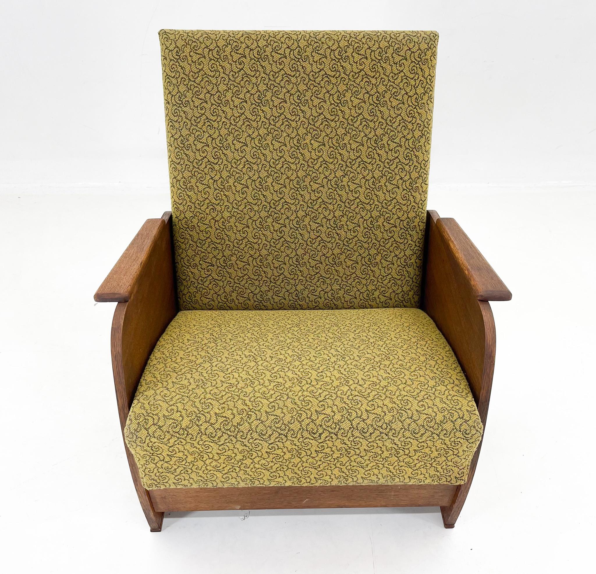1960s Armchair Convertible to Daybed, Czechoslovakia / 2 Pieces Available For Sale 6