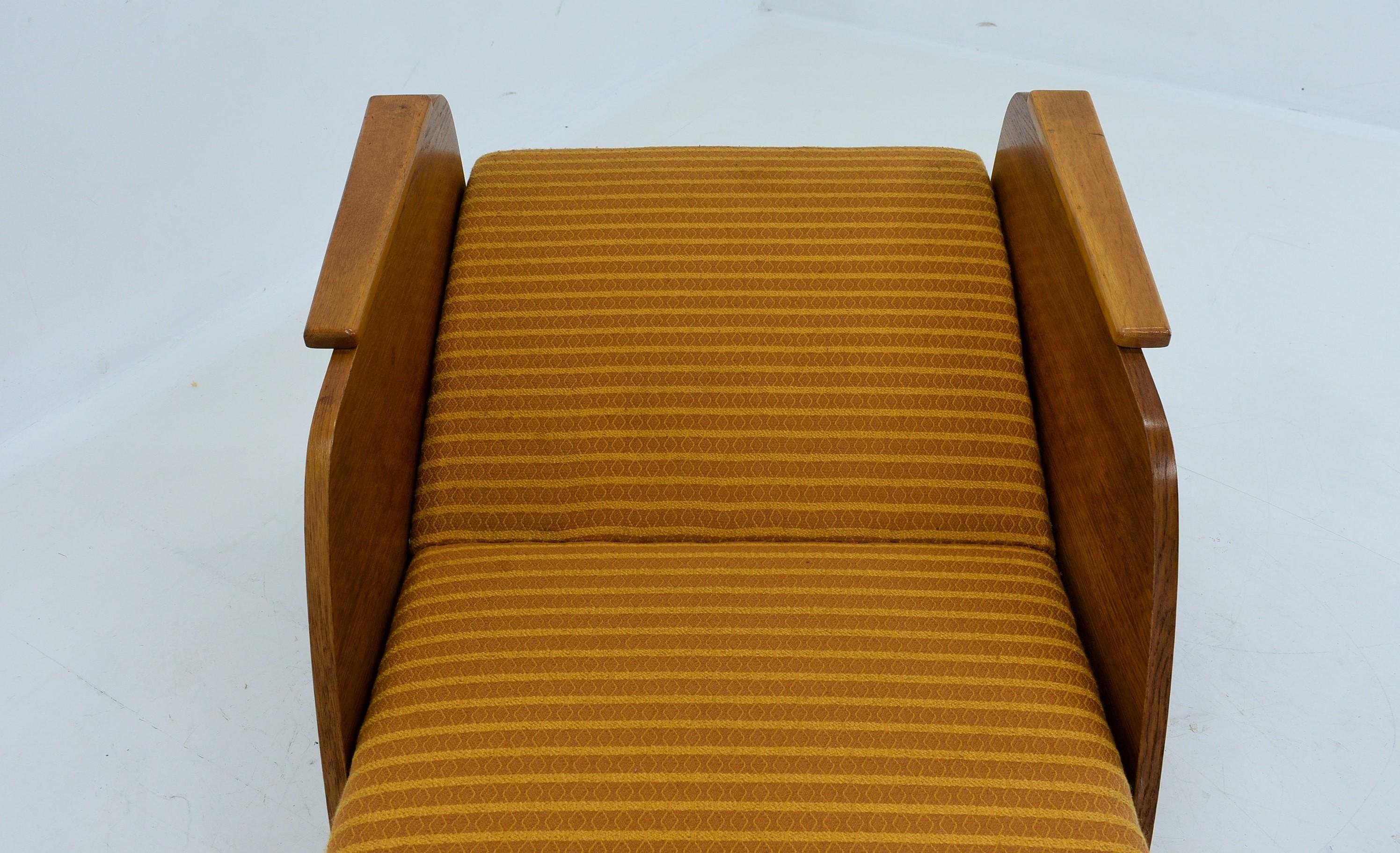 1960s Armchair Convertible to Daybed, Czechoslovakia For Sale 13