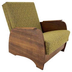 1960s Armchair Convertible to Daybed, Czechoslovakia