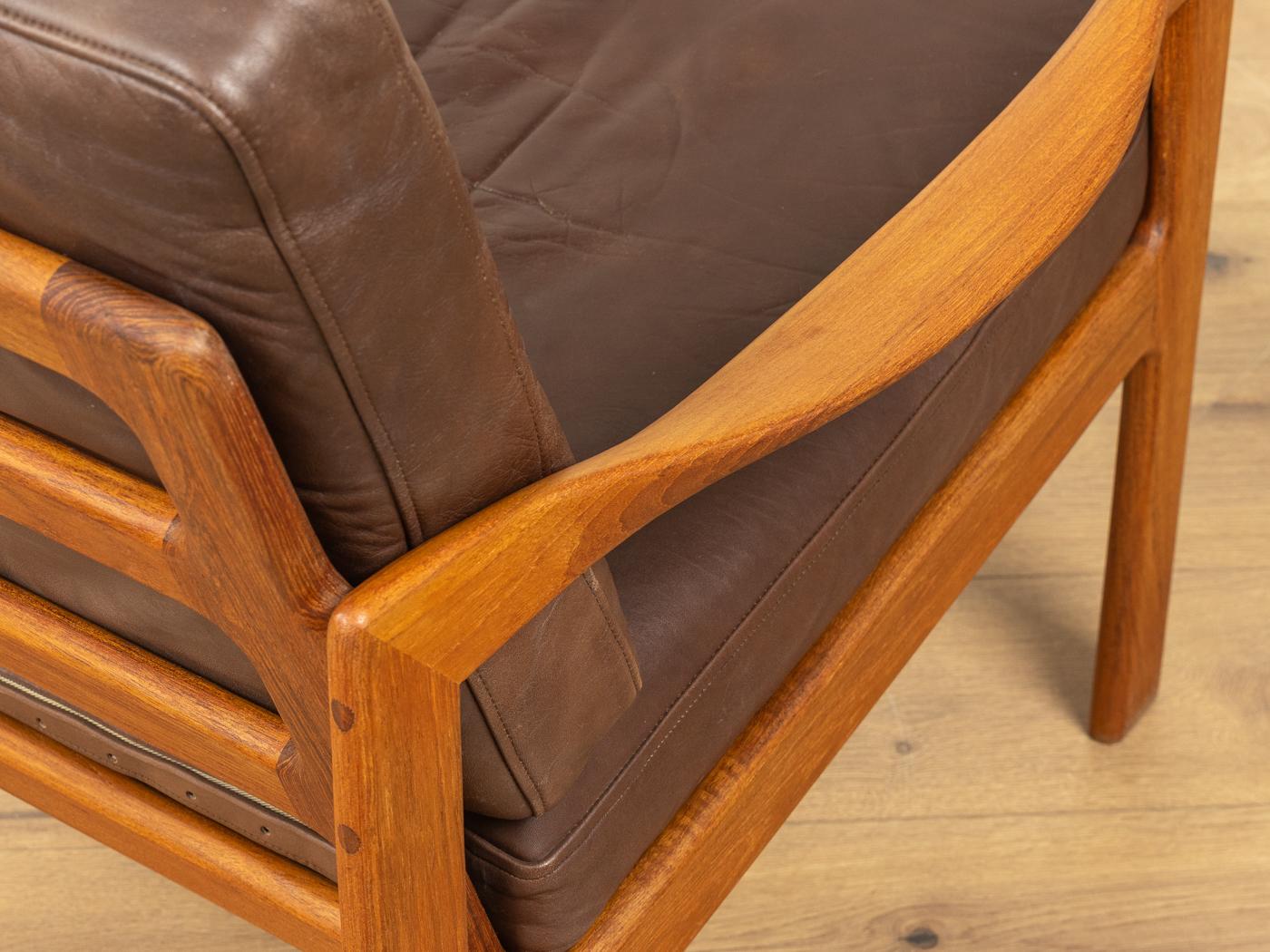 Sillón de los años 60 diseñado por Illum Wikkelsø, Made in Denmark Cuero en venta
