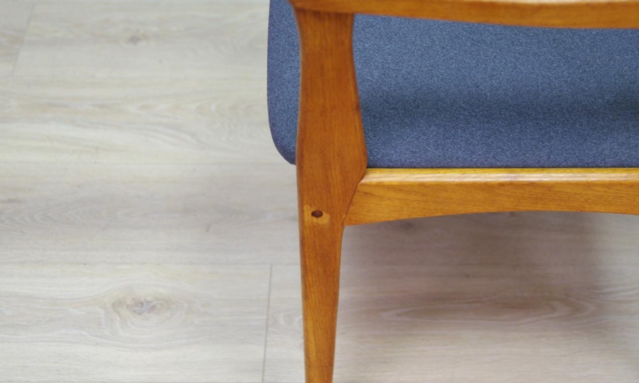 Woodwork 1960s Armchair Teak Vintage Retro Danish Design Gray For Sale