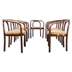 1960's, Armchairs by Antonin Suman for Ton, Set of Five