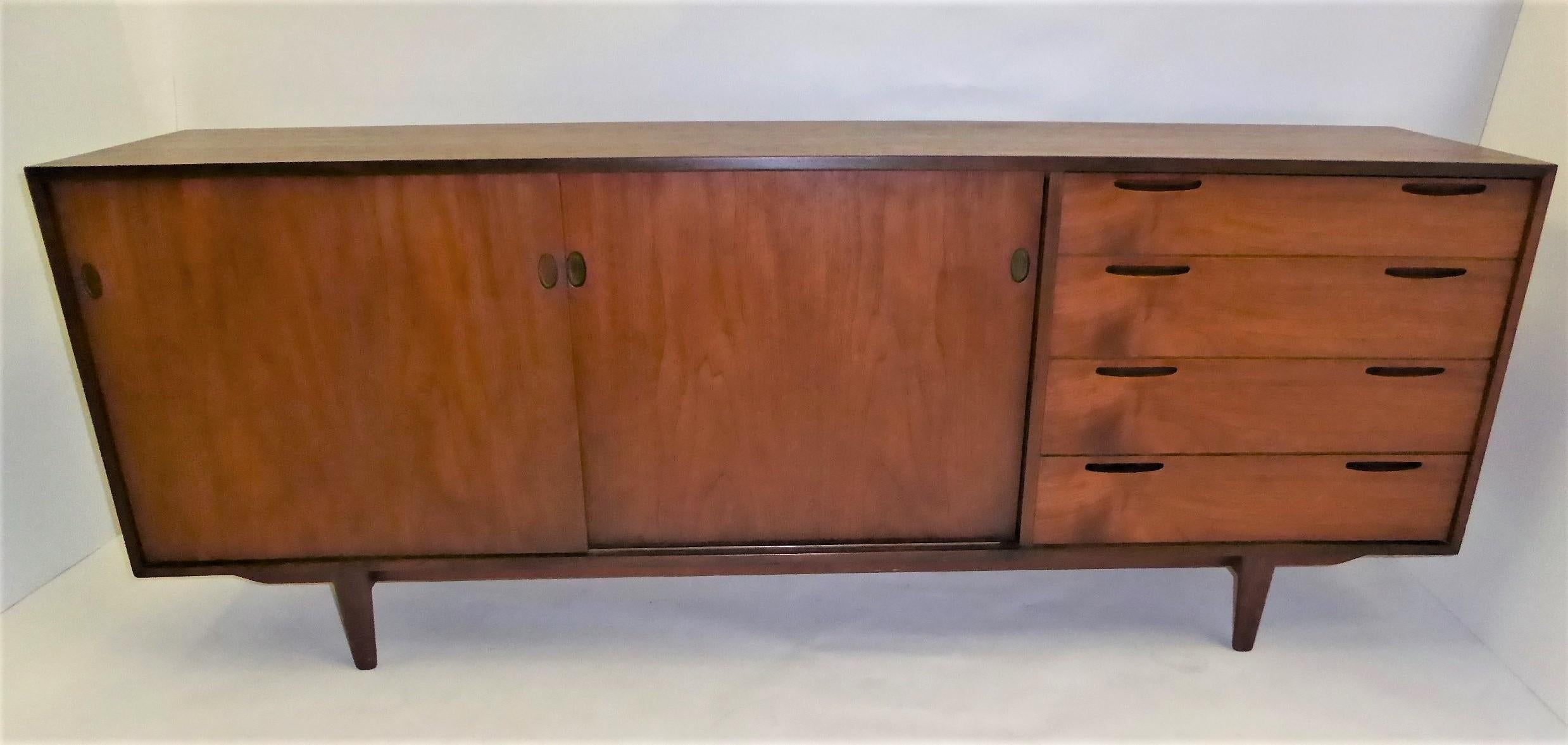 Danish 1960s Arne Hovmand Olsen Fine Teak Credenza for Selig Denmark