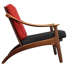 Sillón de teca Arne Hovmand-Olsen de los años 60 para P. Mikkelsen, Dinamarca