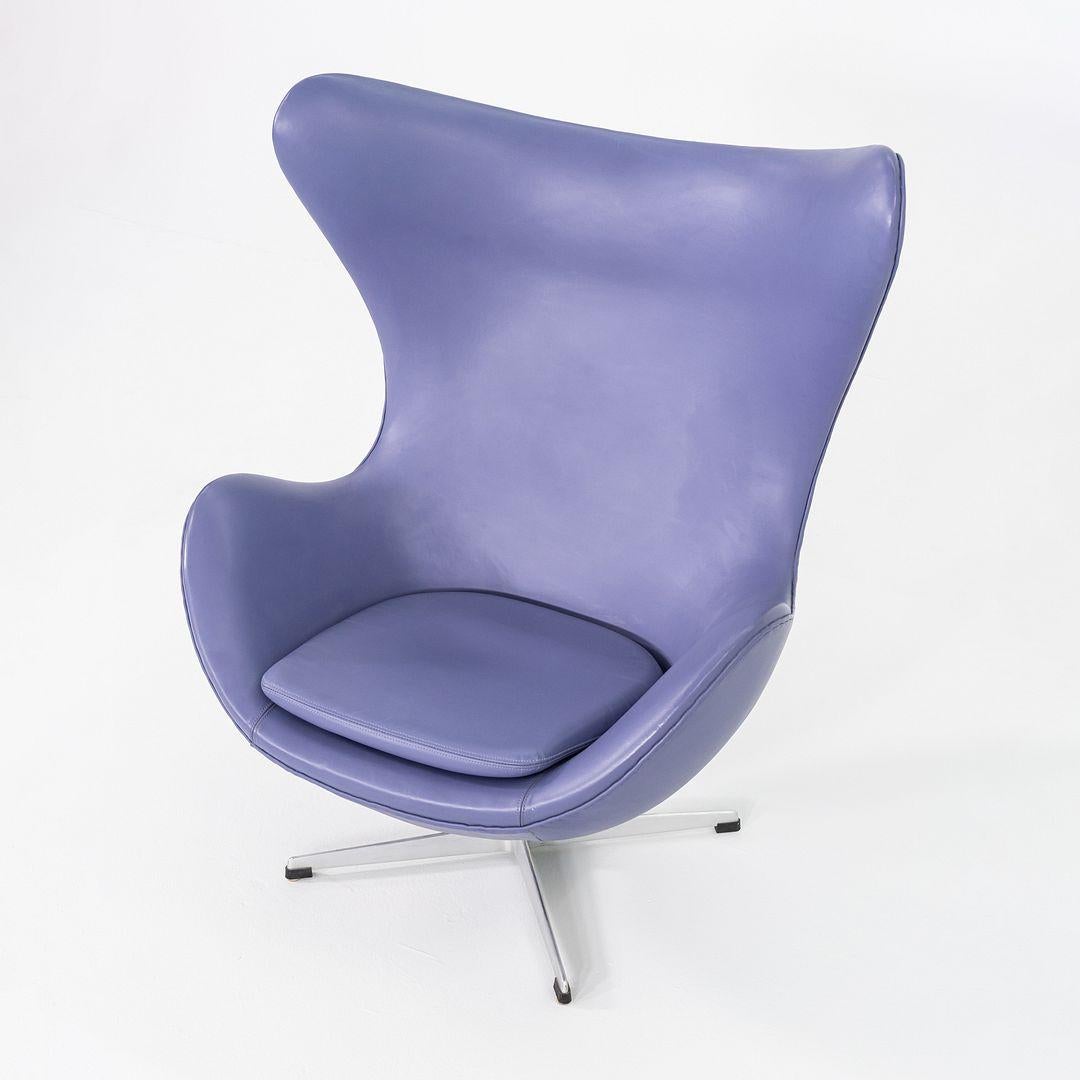 Silla Egg Lounge de Arne Jacobsen para Fritz Hansen, morada, años 60 en venta 4