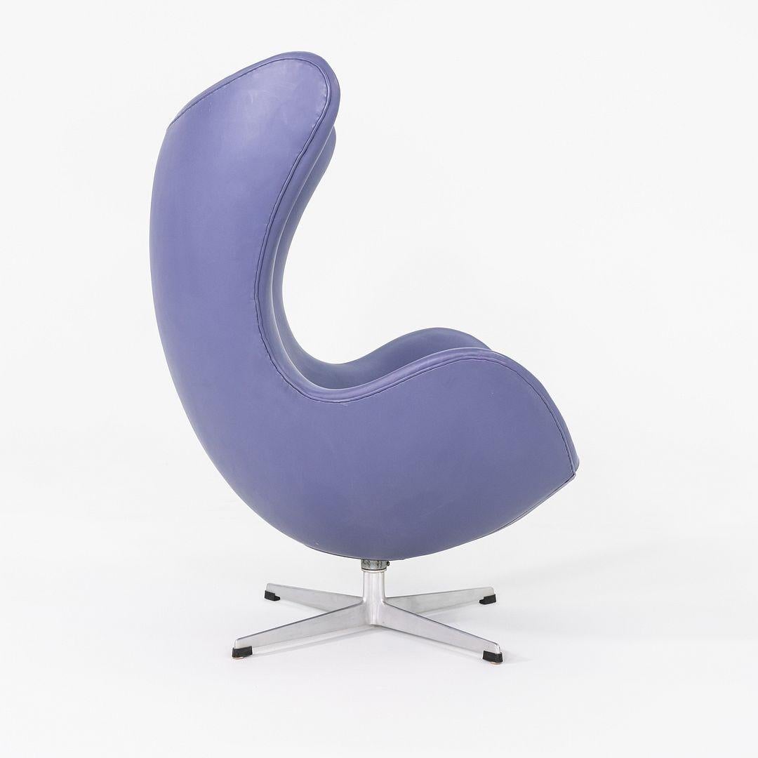 Silla Egg Lounge de Arne Jacobsen para Fritz Hansen, morada, años 60 en venta 1