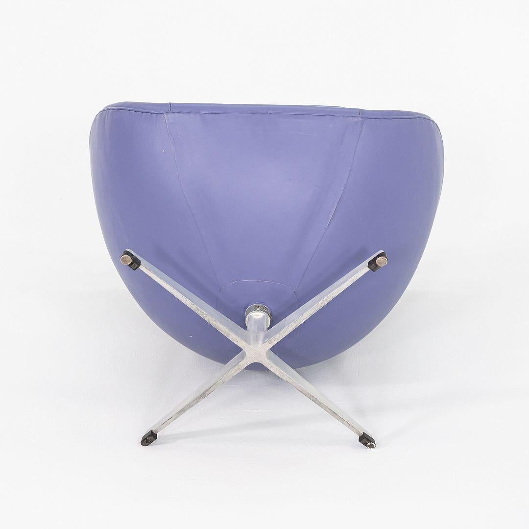 Silla Egg Lounge de Arne Jacobsen para Fritz Hansen, morada, años 60 en venta 2