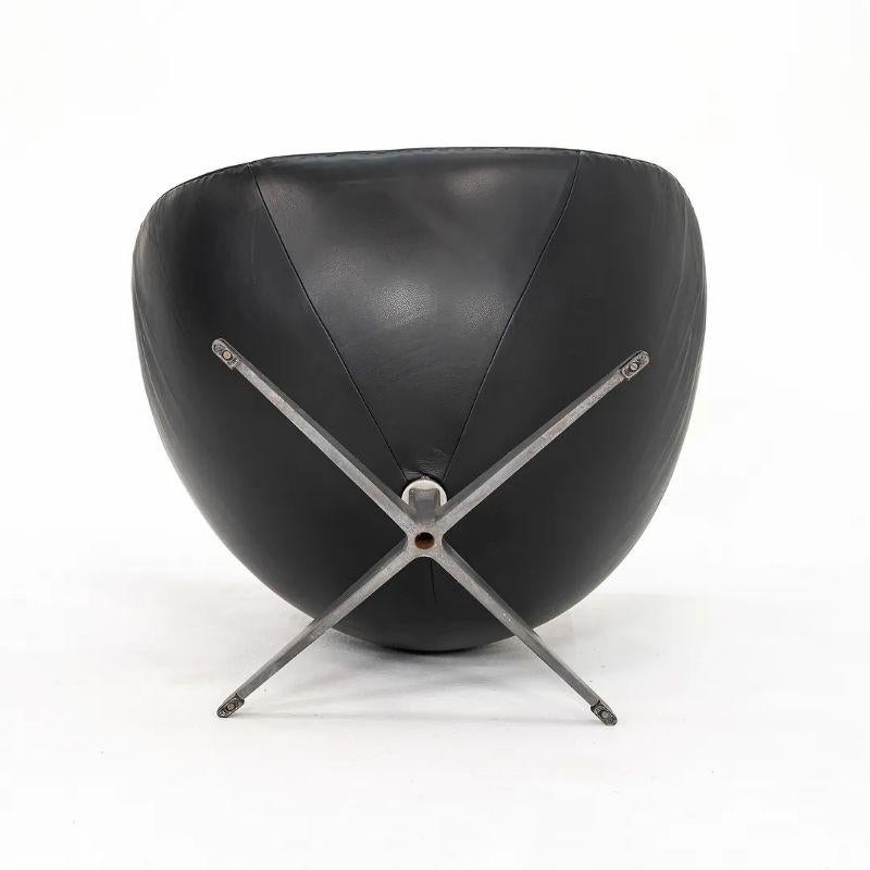 1960s Arne Jacobsen for Fritz Hansen Egg Lounge Chair, Model 3316 in Leather For Sale 4