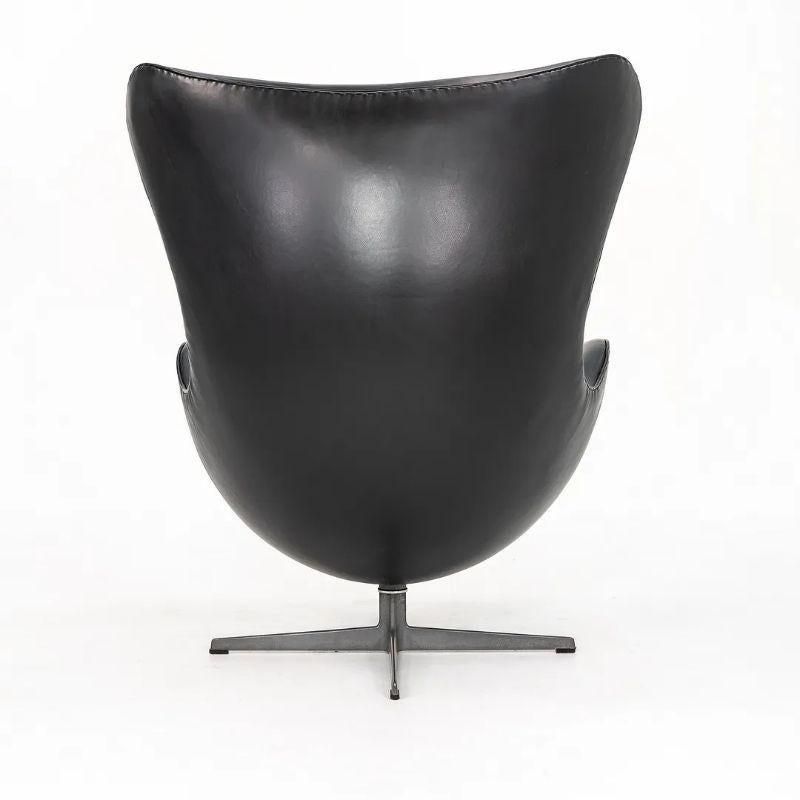 Modern 1960s Arne Jacobsen for Fritz Hansen Egg Lounge Chair, Model 3316 in Leather For Sale