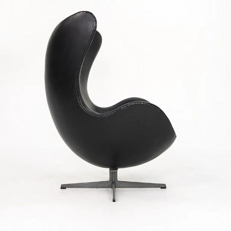 Danish 1960s Arne Jacobsen for Fritz Hansen Egg Lounge Chair, Model 3316 in Leather For Sale