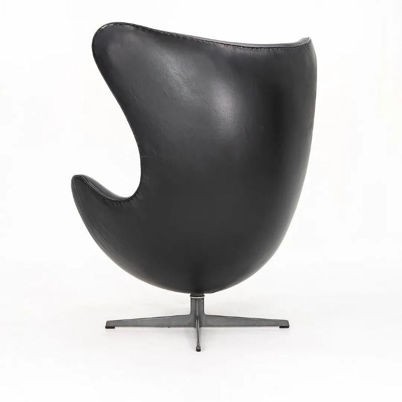Milieu du XXe siècle Chaise longue Egg de Arne Jacobsen pour Fritz Hansen, modèle 3316 en cuir des années 1960 en vente