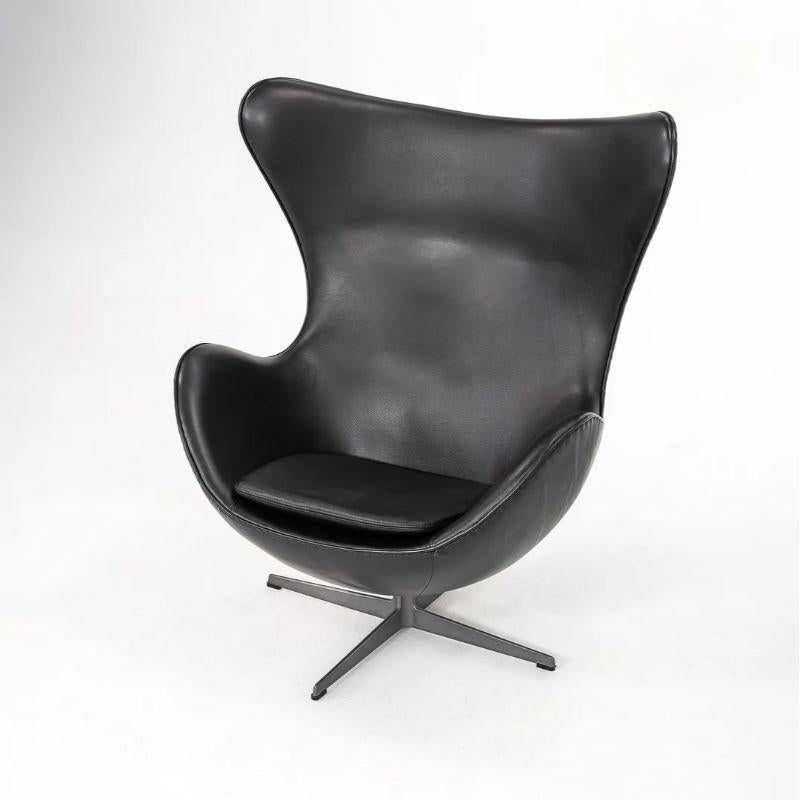 1960s Arne Jacobsen for Fritz Hansen Egg Lounge Chair, Model 3316 in Leather In Good Condition For Sale In Philadelphia, PA