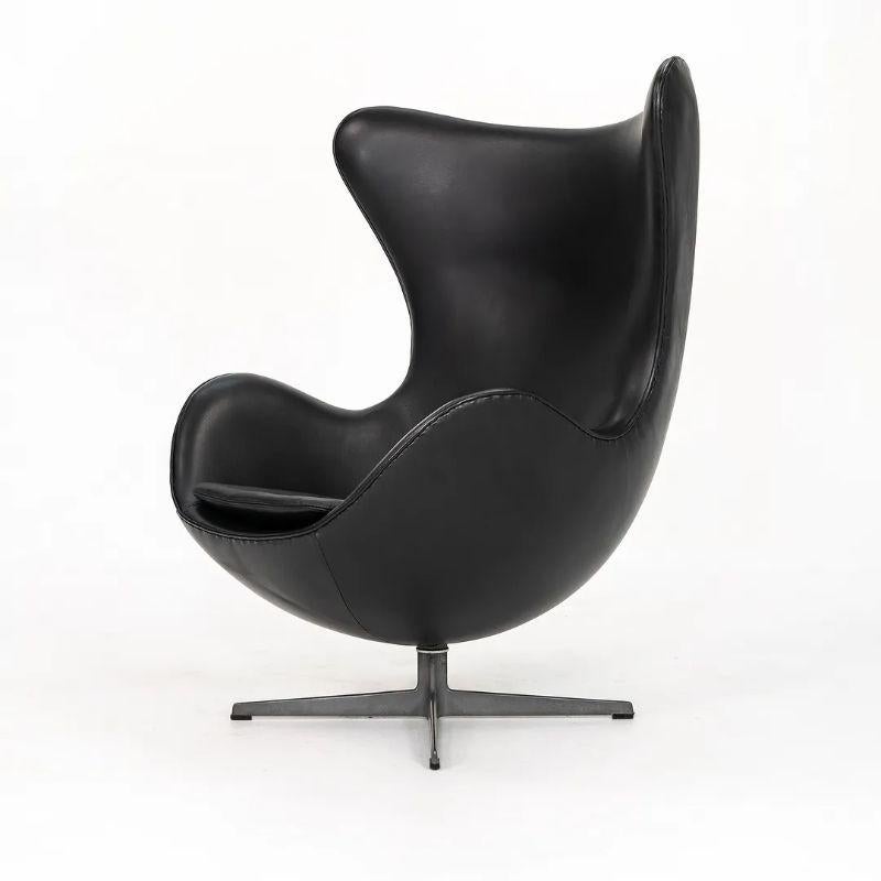 Chaise longue Egg de Arne Jacobsen pour Fritz Hansen, modèle 3316 en cuir des années 1960 en vente 1
