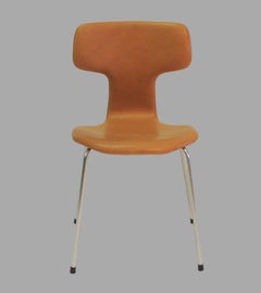 1960s Arne Jacobsen Set of Eight Reupholstered T Chairs or Hammer Chairs