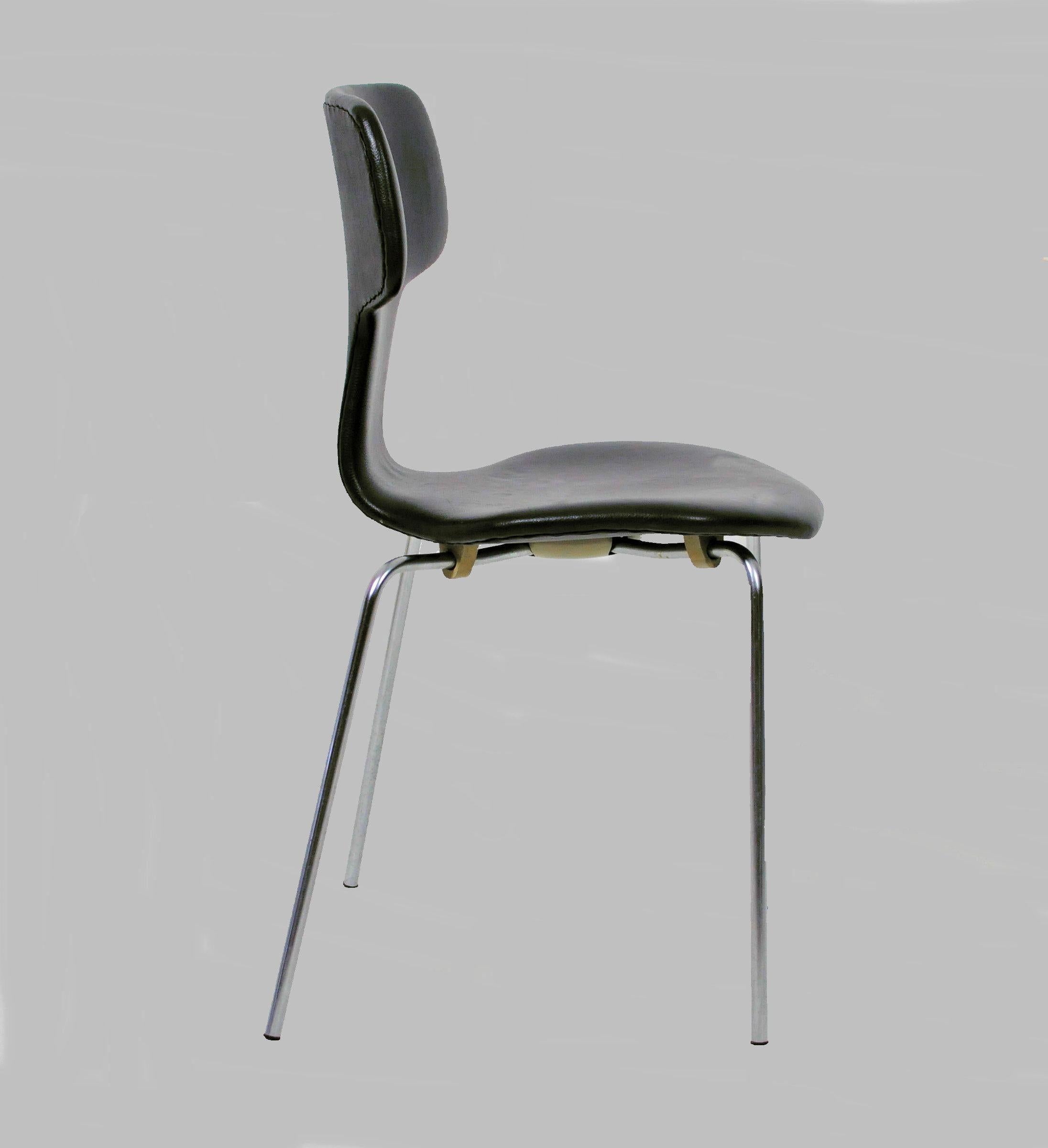 1960er Jahre Arne Jacobsen Satz von sechs T-Stühlen oder Hammerstühlen von Fritz Hansen im Angebot 1