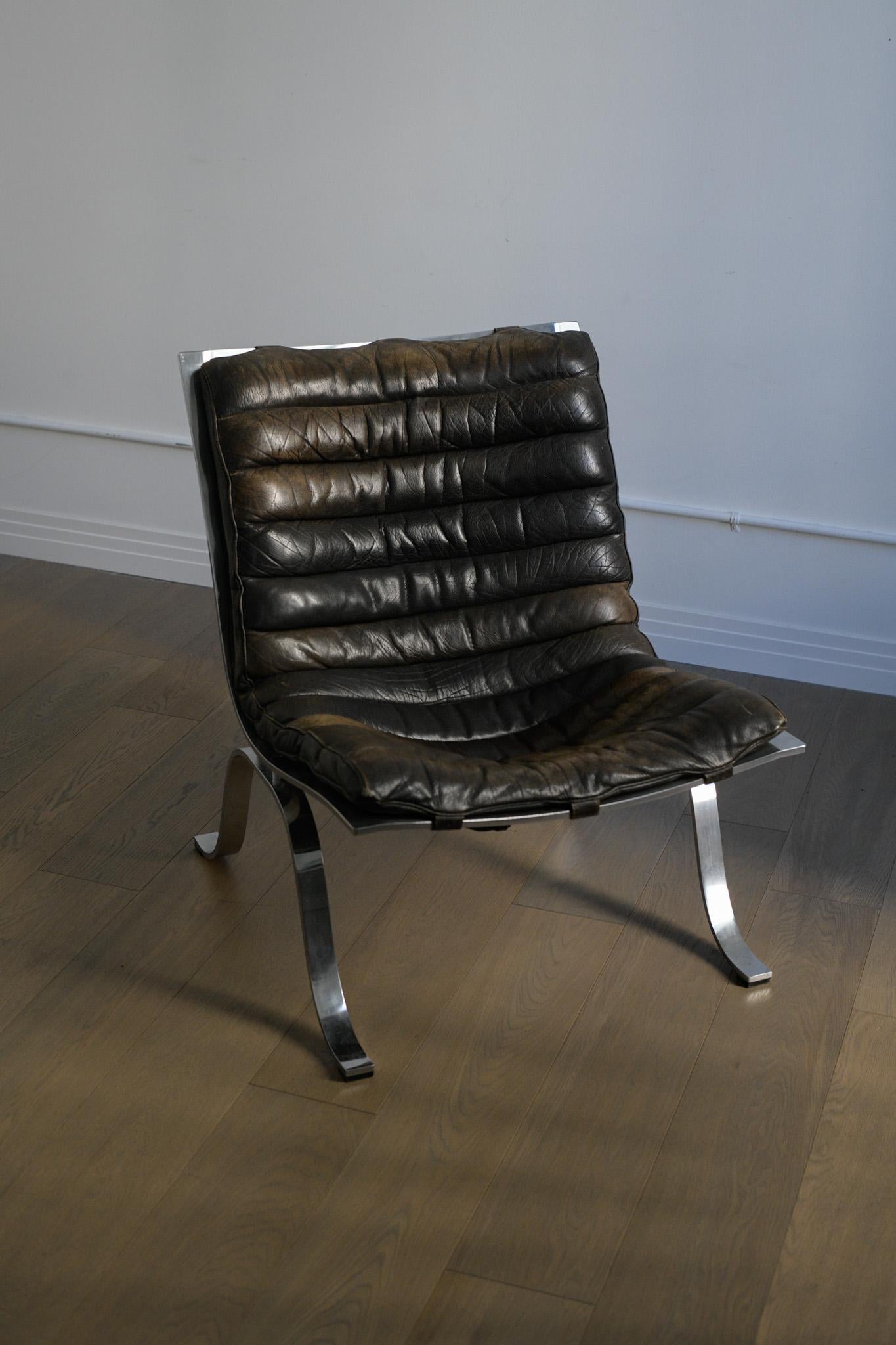 Sillón Arne Norell Ari, años 60, de Norell Möbel AB Acero en venta