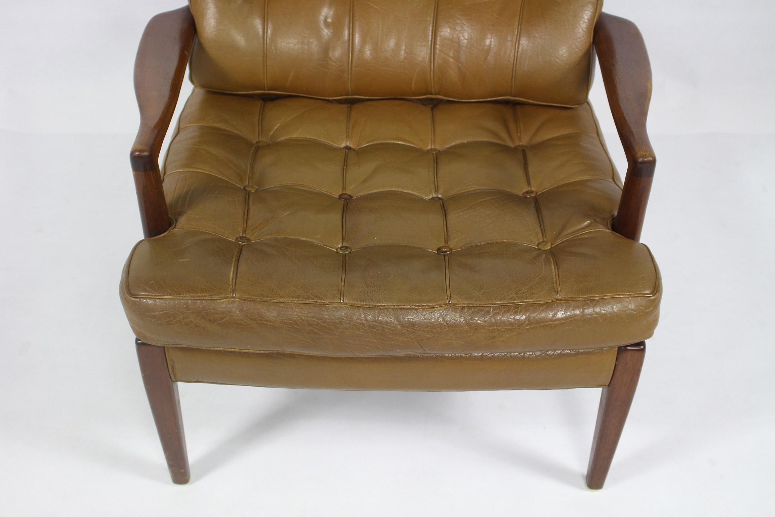 1960s Arne Norell Lounge Chair, Sweden In Good Condition In ŚWINOUJŚCIE, 32