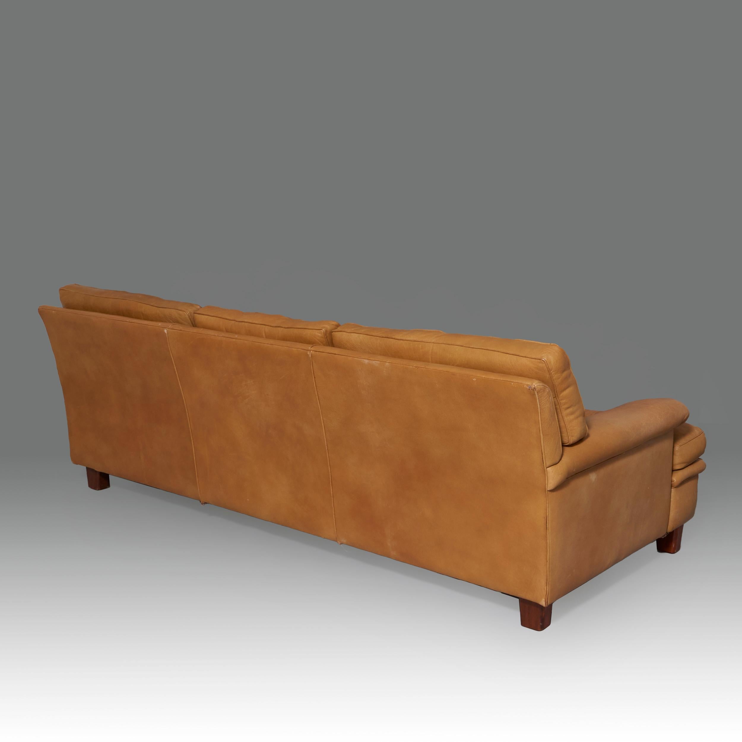 Swedish 1960’s Arne Norell ‘’Saturn’’ Leather Sofa For Sale